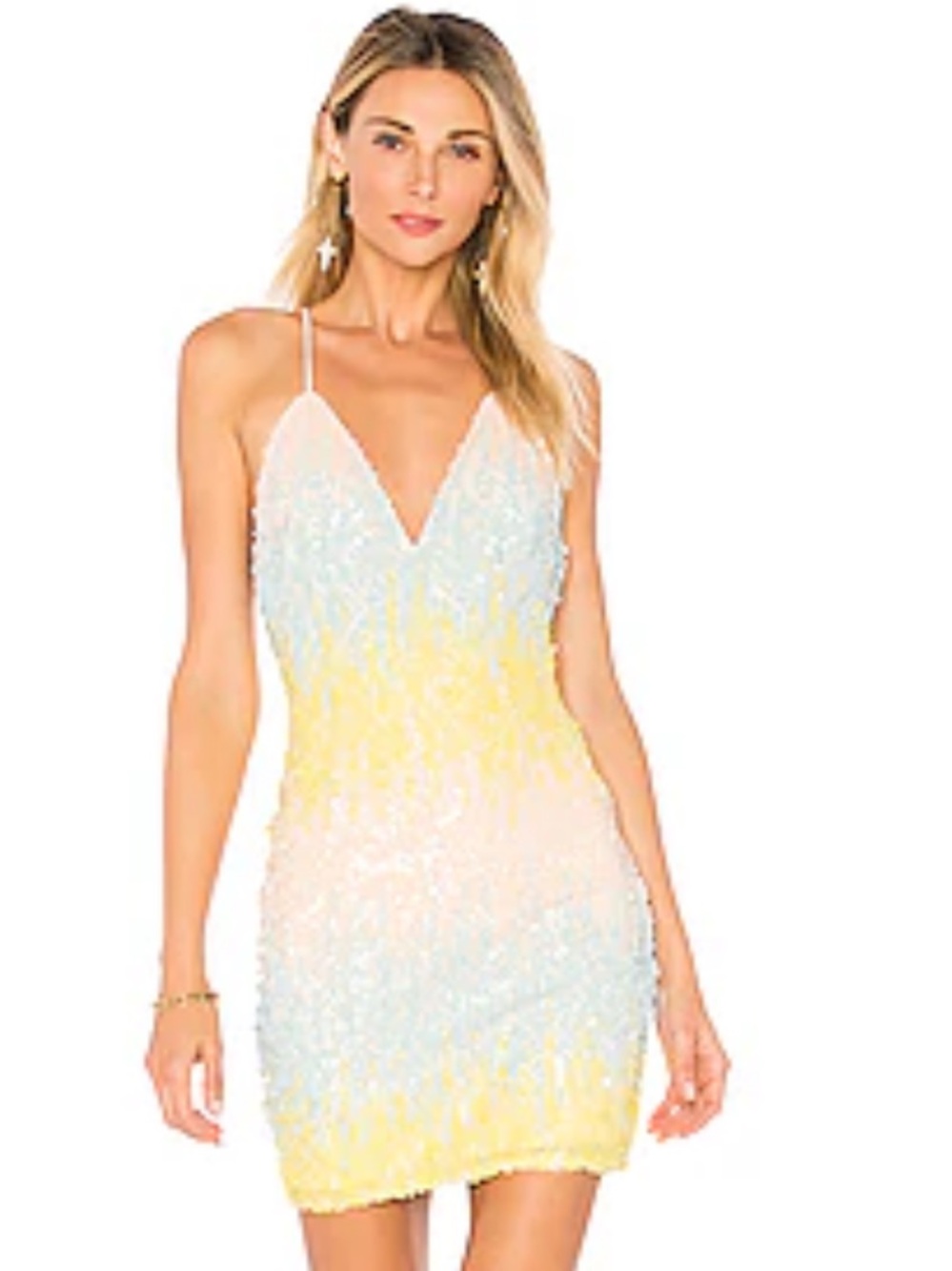 SUPERDOWN Taylor Sequin Mini Dress in Pink Multi - Picture 3 of 14